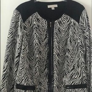 Laura Ashley Patent Leather Trim Blazer